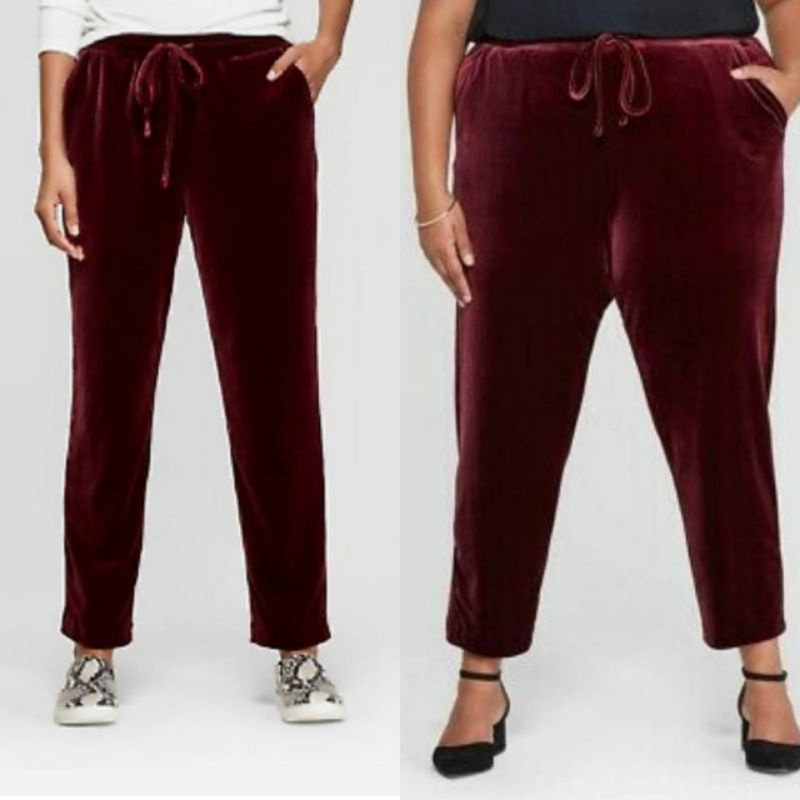 Relaxed new day women velour jogger pants