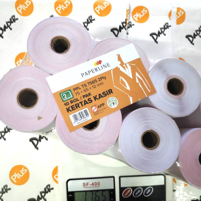 

Kertas Kasir / Kertas Kalkulator PAPERLINE 75X65 2PLY KARBON