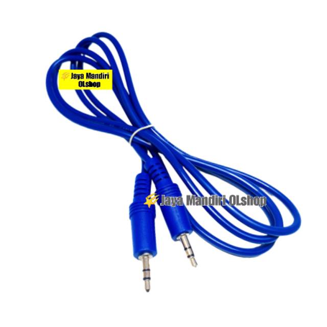 Kabel Audio 1.5 Meter -  Kabel Audio ( 1-1 ) 1.5 M  Warna Biru