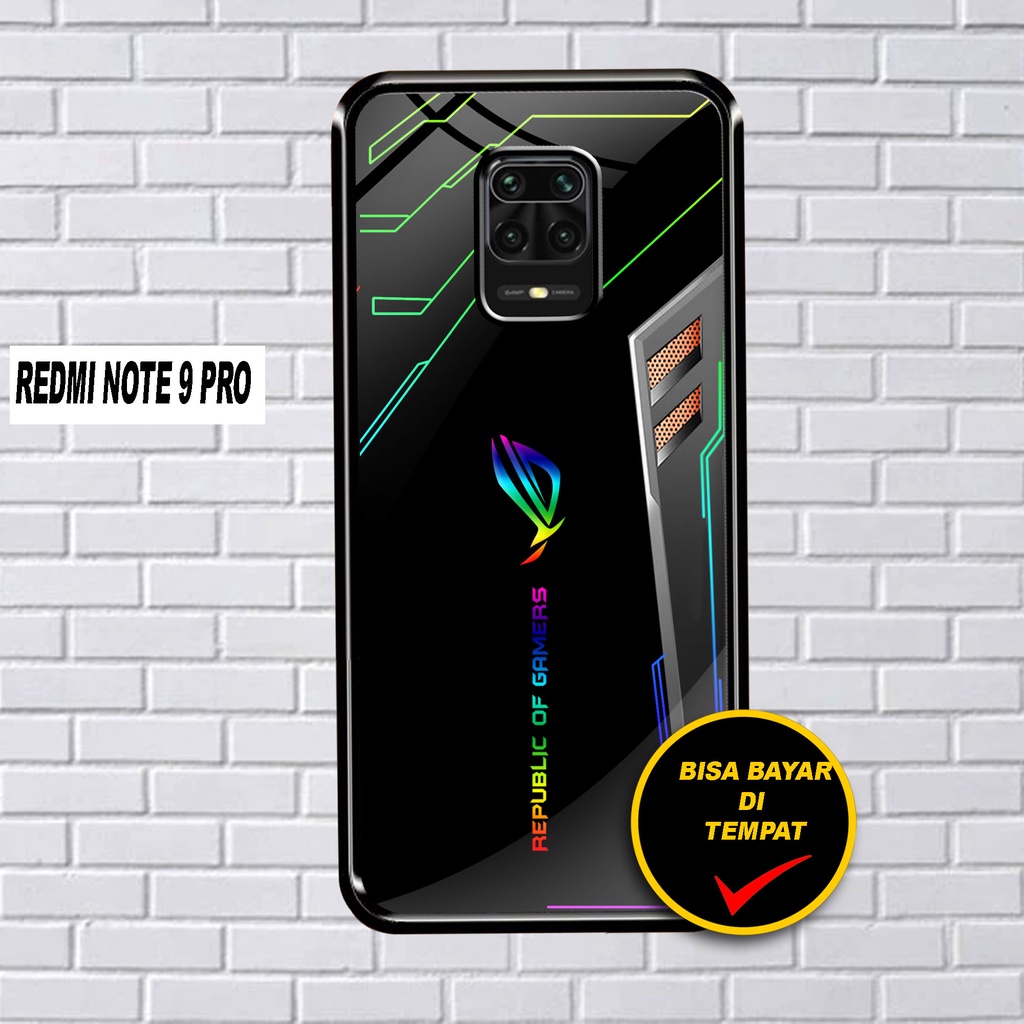 SRC - Case Xiaomi Redmi Note 9 Pro Motif ROG game sport Casing Hardcase Glossy 2D Terbaru Silikon So