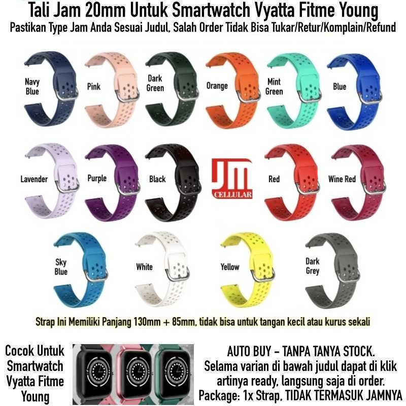 R33 Watch Strap Vyatta Fitme Young - Tali Jam Tangan 20mm Sport Rubber Silikon