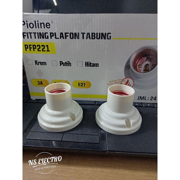 fitting lampu plafon bulat pioline