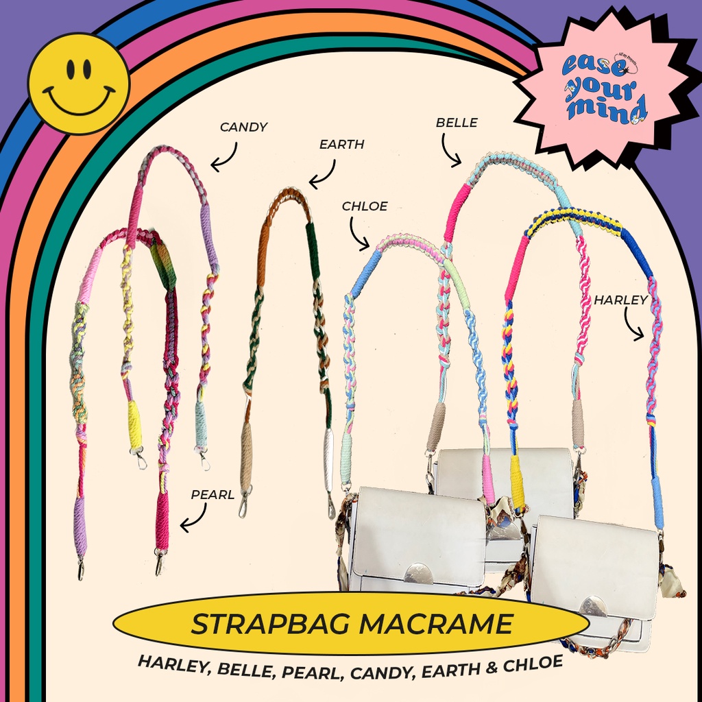 READY STRAP BAG MACRAME #3 | Tali tas macrame murah by EASEURMIND