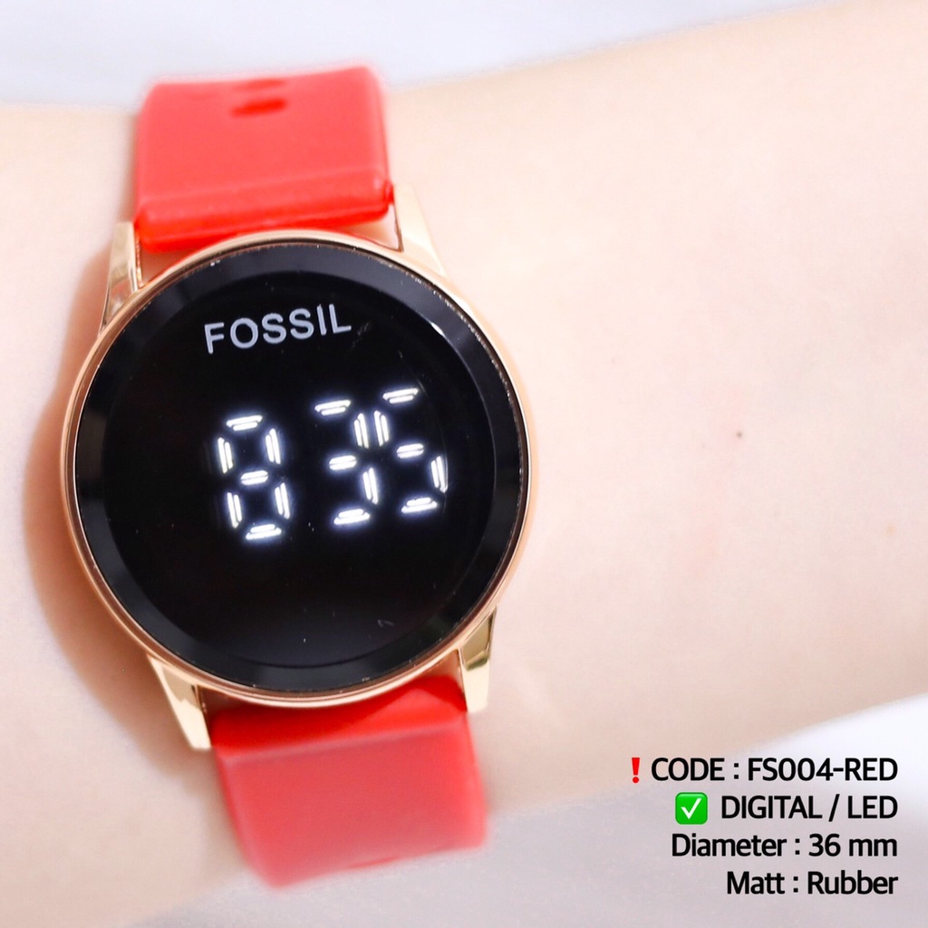 Jam tangan LED touch screen wanita pria rubber karet sporty layar sentuh termurah FSLED