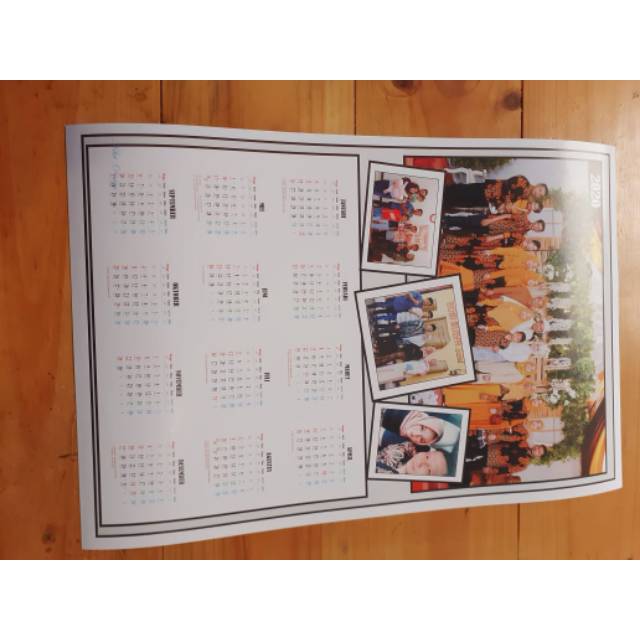 

Kalender custom 2020 lembaran