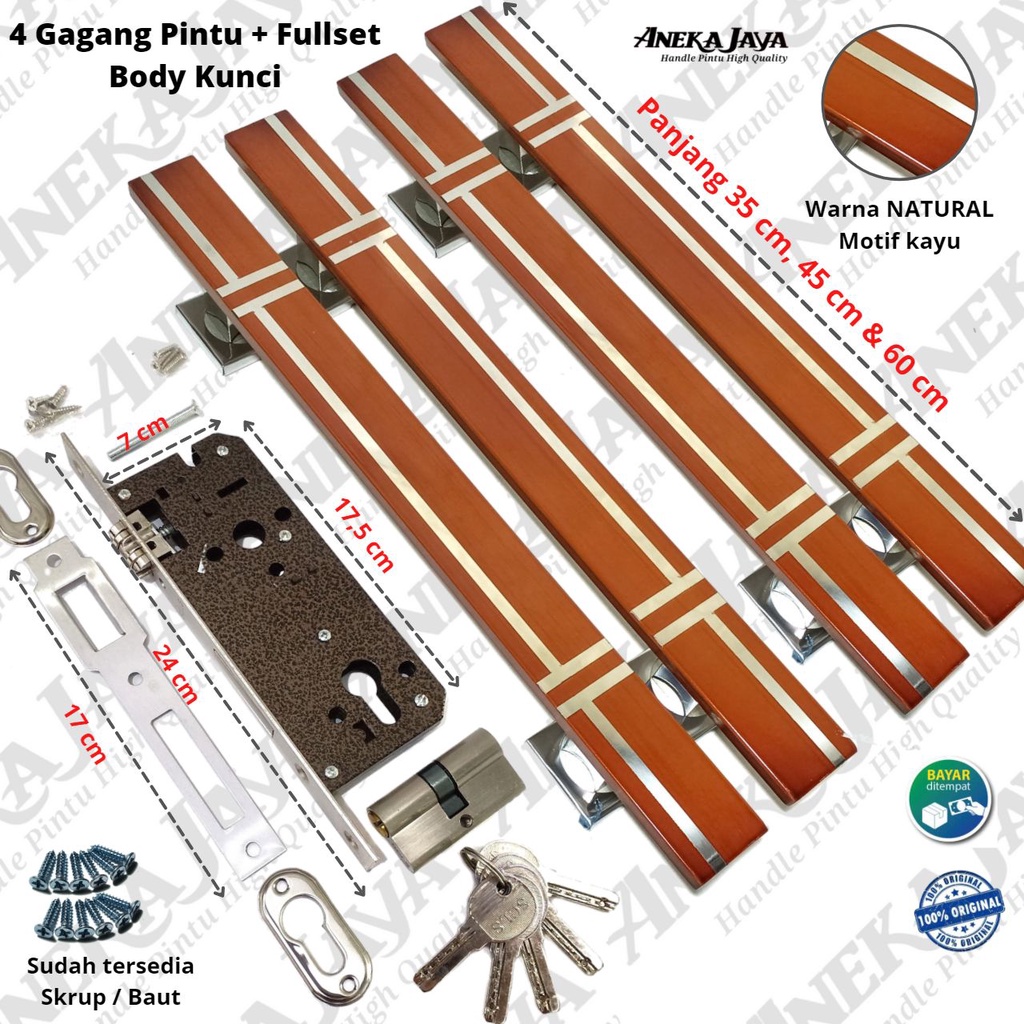 1 satu set Handle Pintu rumah 35 cm 45 cm 60 cm Gagang Pintu rumah Tarikan Pintu rumah Pegangan pintu rumah