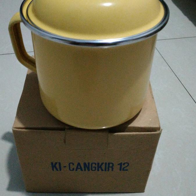Paling Dicari] Kedaung Cangkir Enamel, Cangkir Ck 12 Polos, Mug Kedaung, Gelas Enamel - Kuning