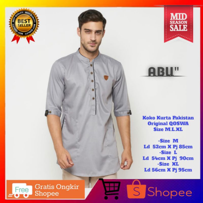 Baju koko pria model polos terbaru 2022/koko muslim pria original harga murah dan terlaris