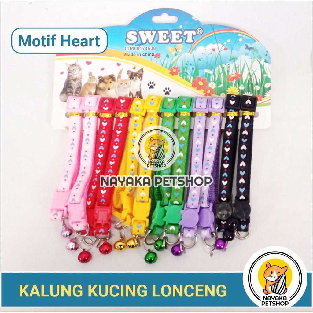 Kalung Kucing Lonceng Murah Motif Tulang Glitter Pita