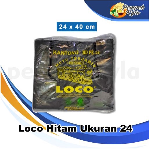 Kantong Plastik LOCO Hitam 24 Tebal
