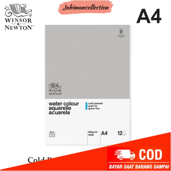 

✨ BISA COD ✨ Winsor & Newton Water Colour Paper A4 - 300gsm (12 sheets) Gummed Pad