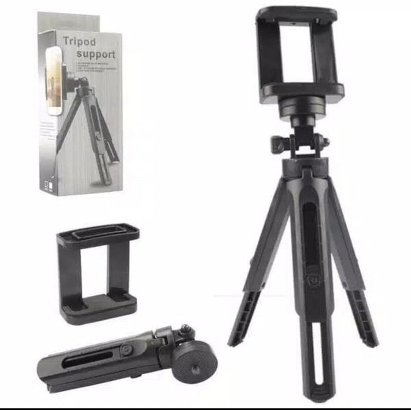 Tripod Support Mini Height Adjustable + Holder U - Tripod