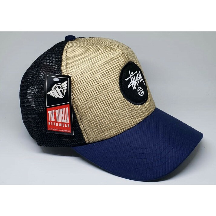 Topi trucker jaring kombinasi/topi keren original import