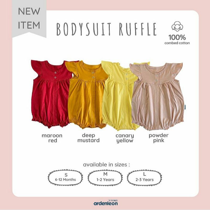 1 pcs Ardenleon Bodysuit Ruffle