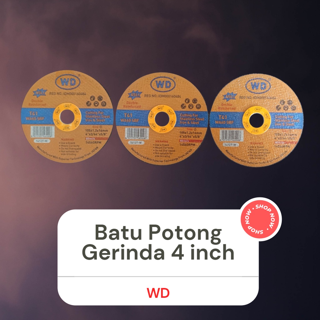 Batu Potong Gerinda Gurinda WD 4 inch