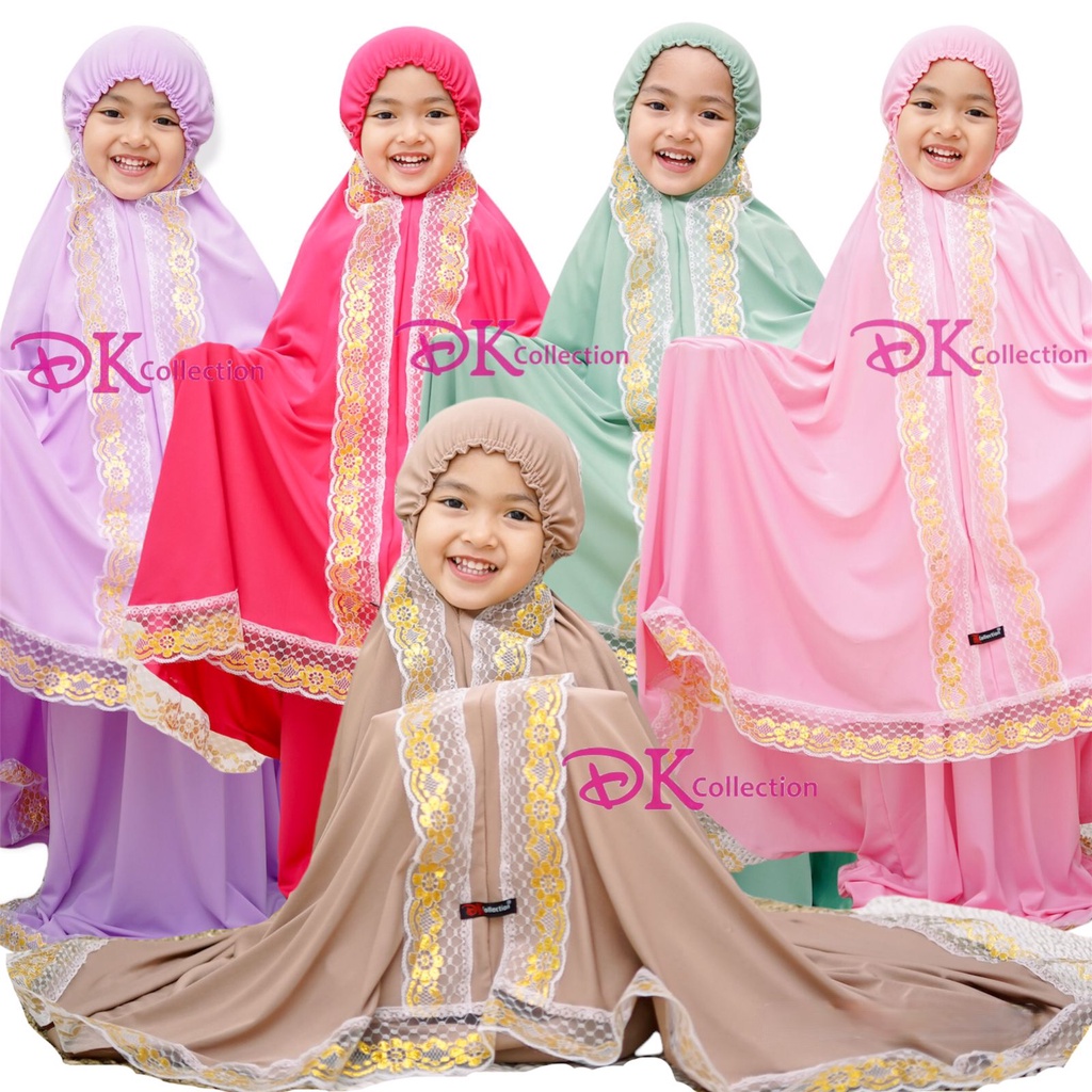 MUKENA ANAK JERSEY PREMIUM ZAINAB SHANZA ALIYAH 2-6 TAHUN / ZHAFIRA ORI DK