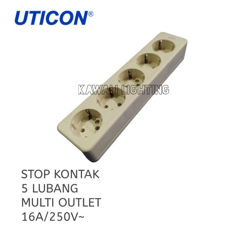 STOP KONTAK 5 LUBANG UTICON