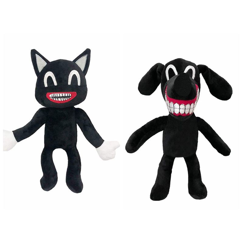 30cm Boneka Cartoon Siren Head Horror Black Dog Plush Stuffed Doll Kids Xmas Toy Gift Mainan