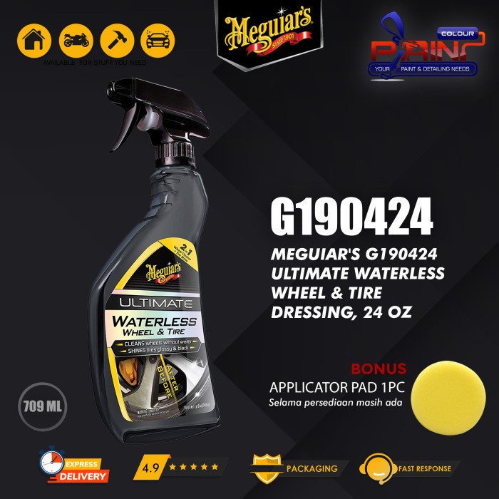 Meguiars Ultimate Waterless Wheel &amp; Tire 709ml,Cuci Velg Ban Tanpa Air