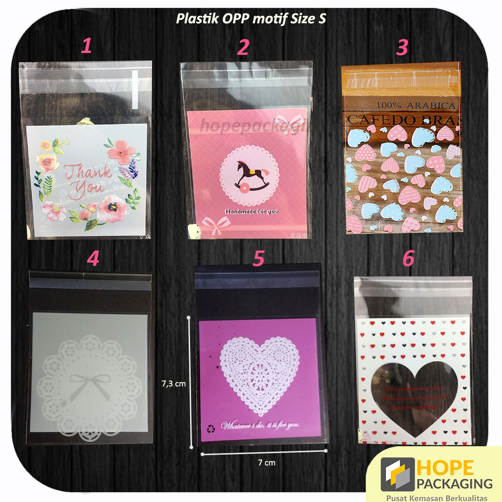 [5 PCS] Plastik OPP Spesial Kue Motif Handmade Renda Souvenir Cookies Gift Bag Kantong Kemasan