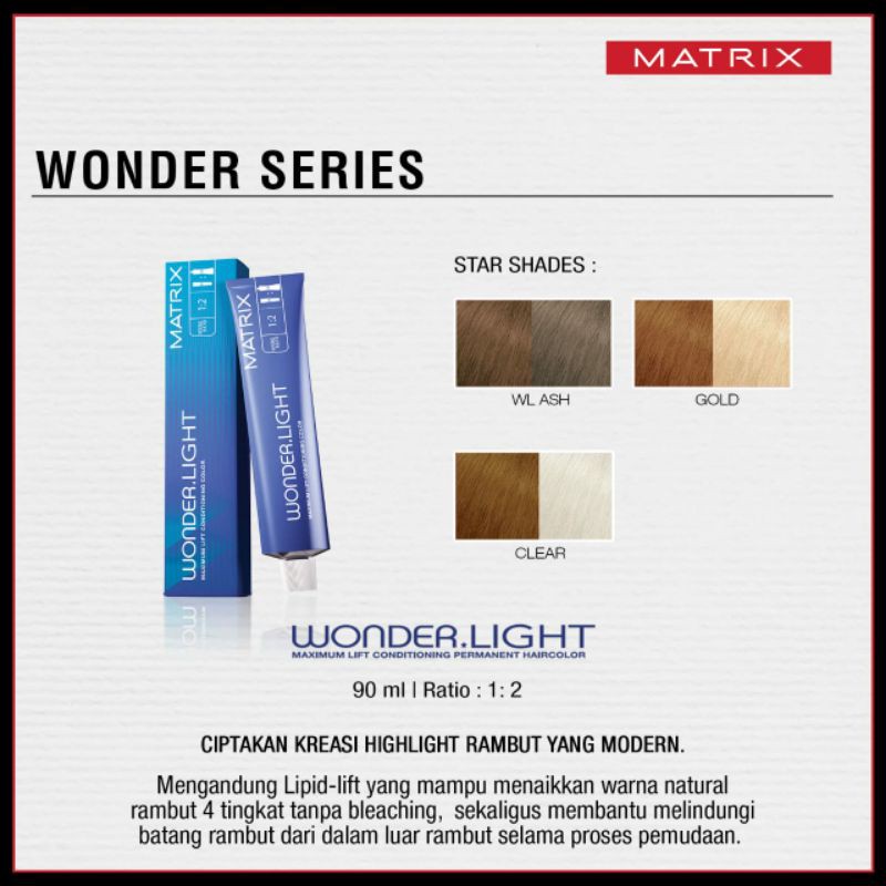 MATRIX Semir Rambut WONDER LIGHT 90ML / WONDERLIGHT