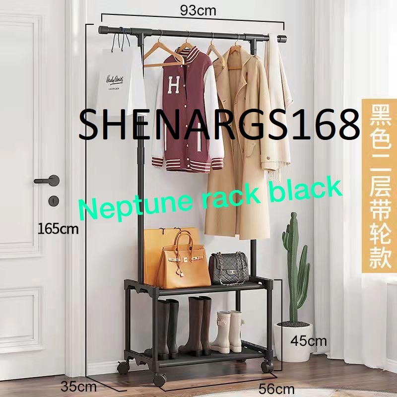 SHENAR - NEPTUNE RACK - STAND HANGER SINGLE - RAK GANTUNGAN SERBAGUNA RODA - RAK GANTUNG ADA RODA