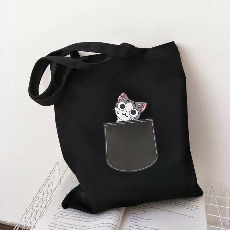 Totebag Pakai Resleting Chiang Kucing