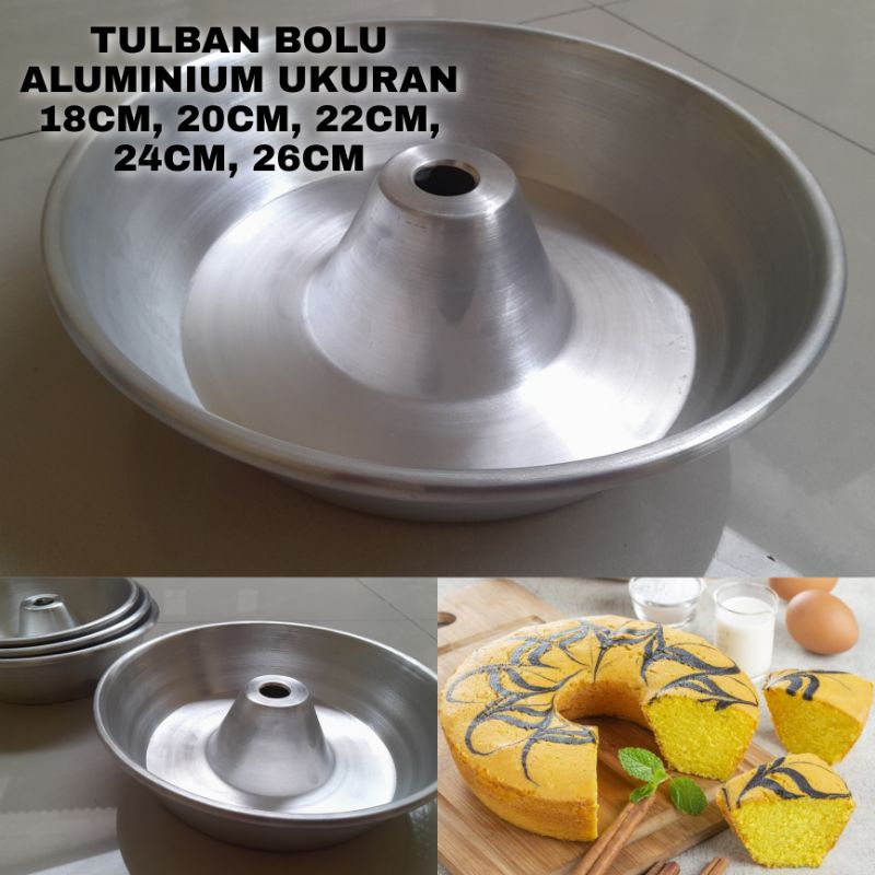 Loyang Kue Bolu / Tulban Cetakan Kue Bolu Tulban Press Aluminium