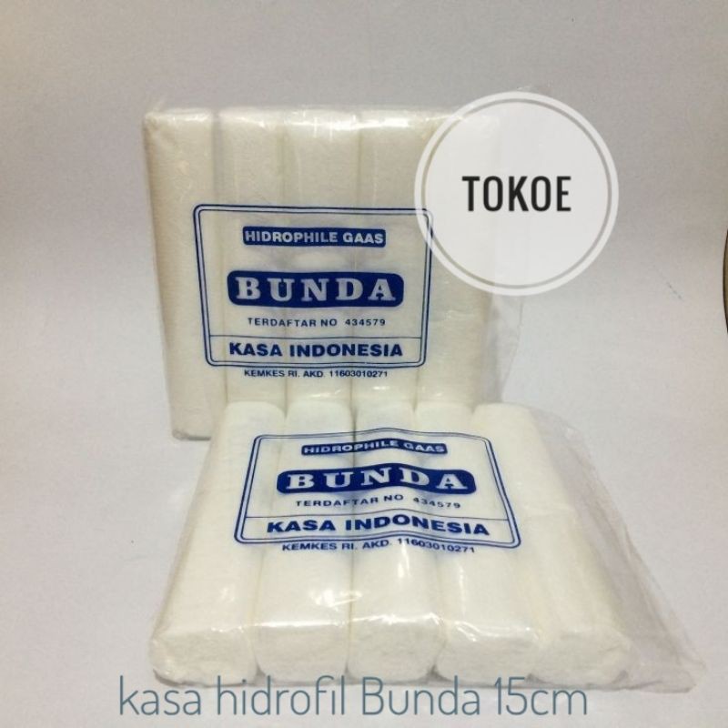 kasa hidrofil Bunda 15cm,10cm,5cm