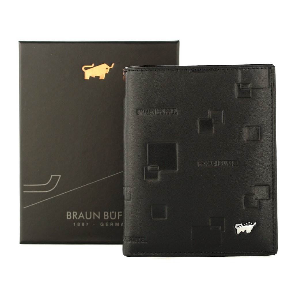 TOKOKOE - Dompet Pria model Berdiri bahan Kulit Premium Dompet Lipat - BB 01-05 Black