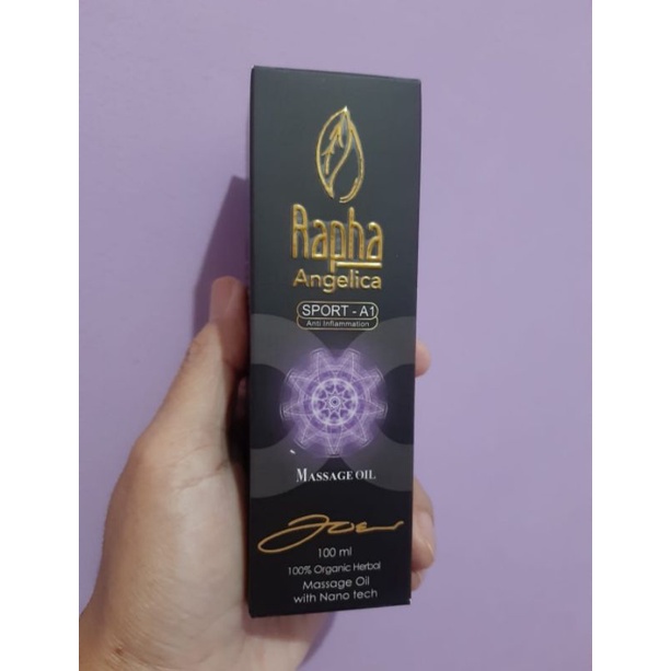 TERMURAH  MINYAK HERBAL RAPHA ANGELICA SPORT A1 HITAM / Massage Oil 100 ml