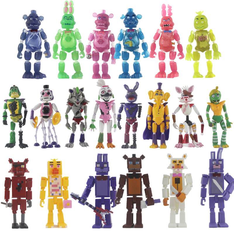 8pcs/Set Five Nights At Freddy Character Luminous Lighting Action Figure Toys Gift