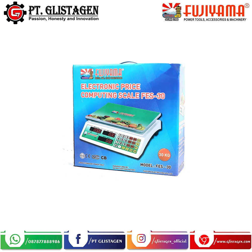 Fujiyama Timbangan Digital Dapur Buah Laundry 30kg Layar Double