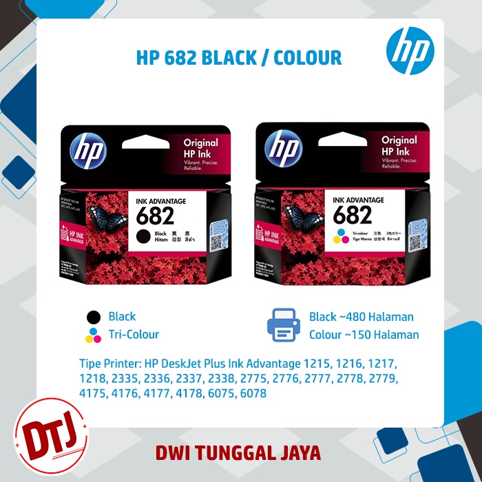 Tinta HP 682 Black / Colour Original