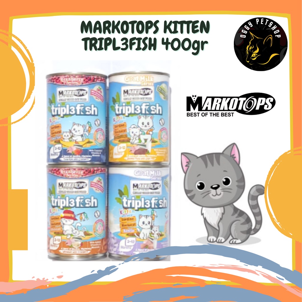 Makanan Anak Kucing Basah MARKOTOPS KITTEN 400GR Cat wet Food kitten