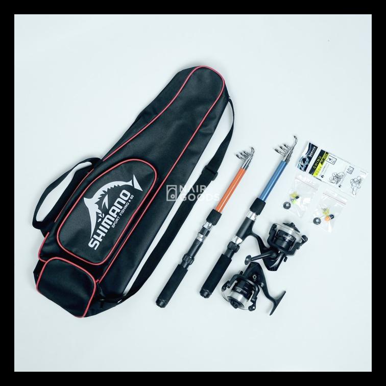 READY 2 SET PANCINGAN LENGKAP JORAN ANTENA REEL 5BB & TAS SHIMANO SIAP PAKAI ALAT PANCING AL1