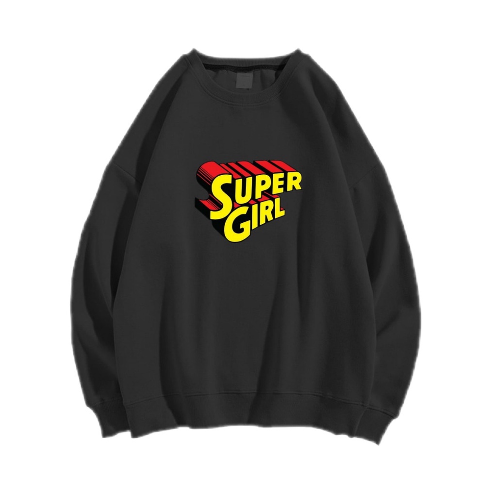 SUPER GIRL SWEATER CREWNECK Size M-XXL GAWA