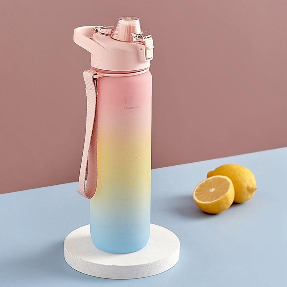 [Elegan] Botol Air Olahraga Kapasitas Besar 1000ML Sealing Lid Juice Milk Tea Cup Camping Outdoor Untuk Travel Sekolah Fitness Water Cup