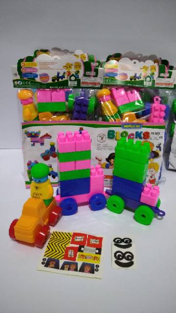 Mainan Puzzle Block Mobil / Puzzle Balok Bangunan / Balok Susun