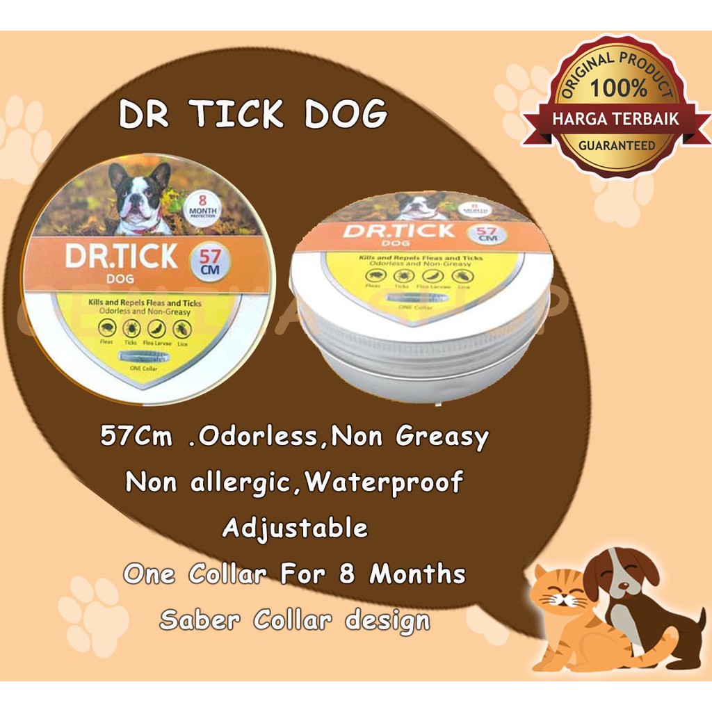 KALUNG ANTI KUTU ANJING DR. TICK FLEA &amp; TICK COLLAR 57 CM - FOR DOG