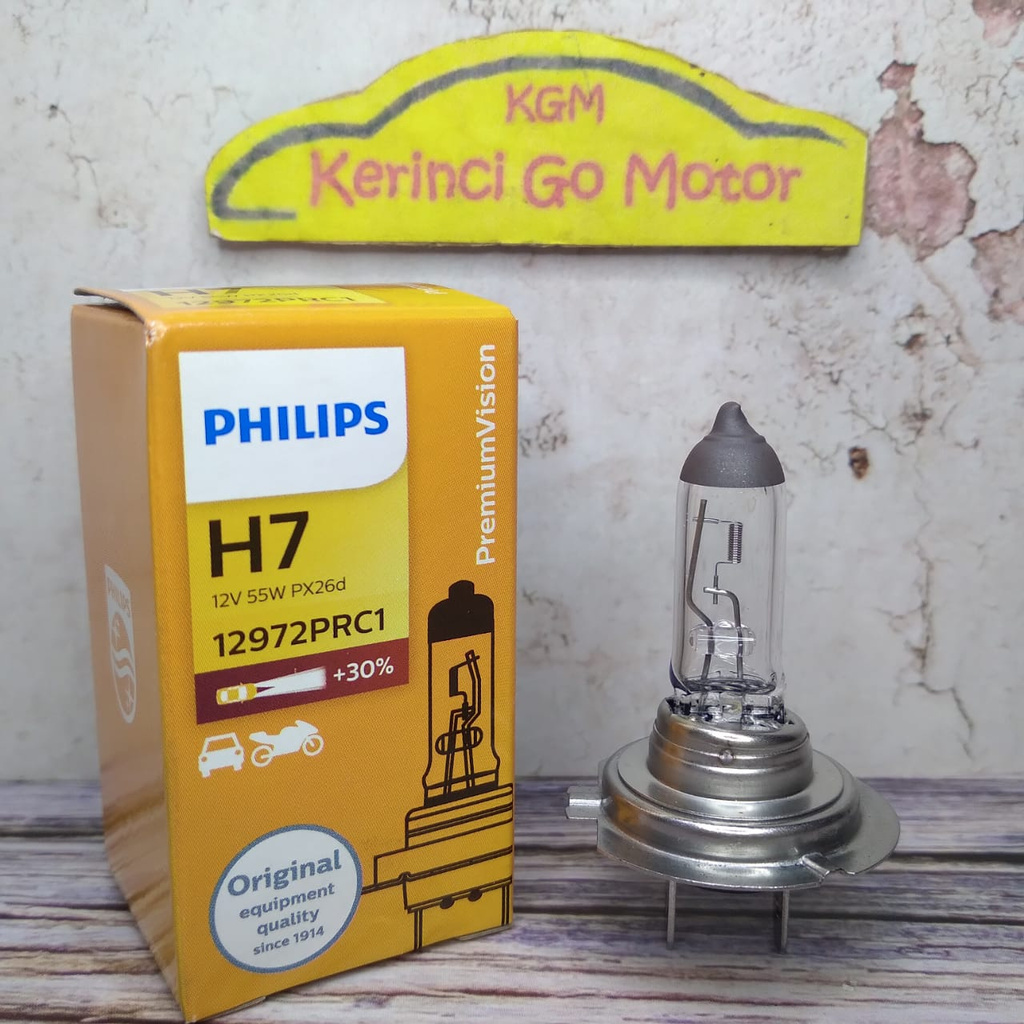 Bohlam Halogen Philips H7 12V 55W 12972PRC1 - Lampu Headlamp H7