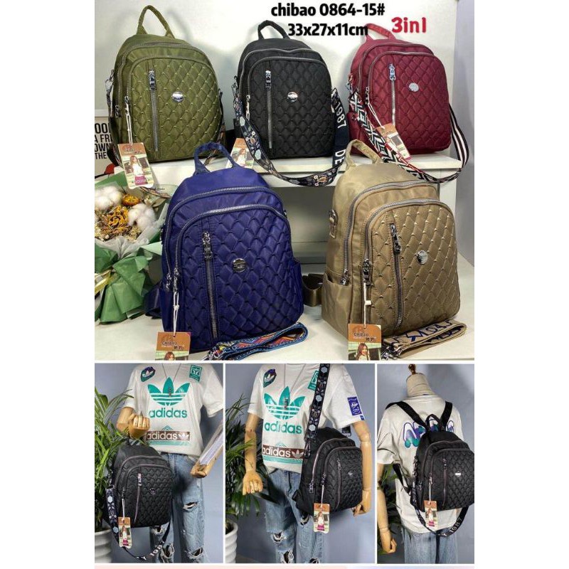 Tas Ransel Chibao 0864-15 Bahan Parasut. Tas Wanita Tas Chibao ORI Tas Ransel Chibao Import BEST SELLER BISA BAYAR DITEMPAT.!!!!