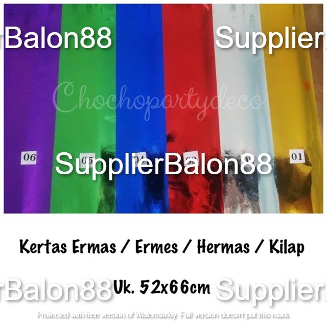 

Kertas kado ermes - kertas ermas - kertas metalik - kertas hermes - kertas kilap