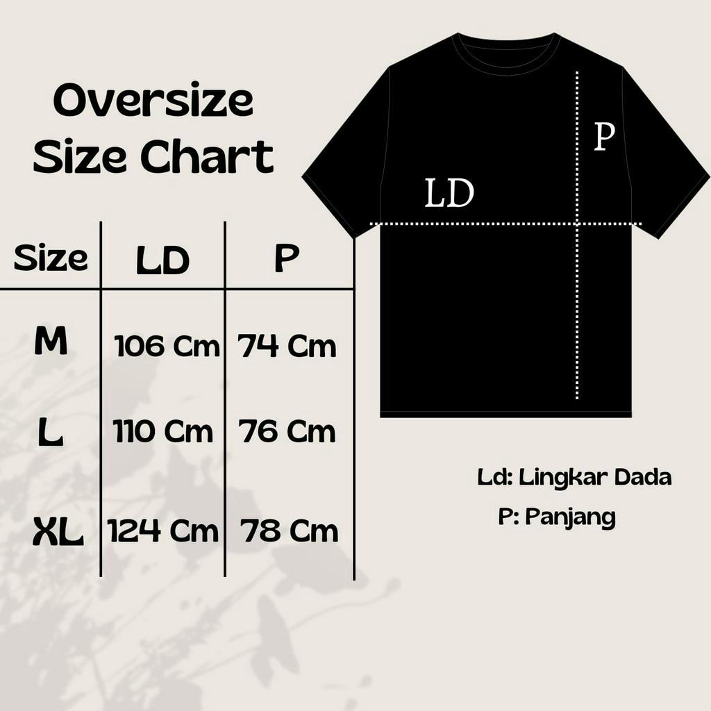 Firstlast Oversized Tshirt Bunga M | Kaos Oversize Wanita