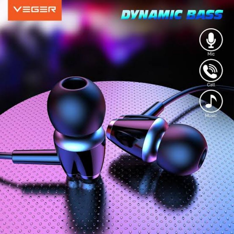 [V206] Headset Extra Bass With Microphone Earphone Dynamic Bass By Veger