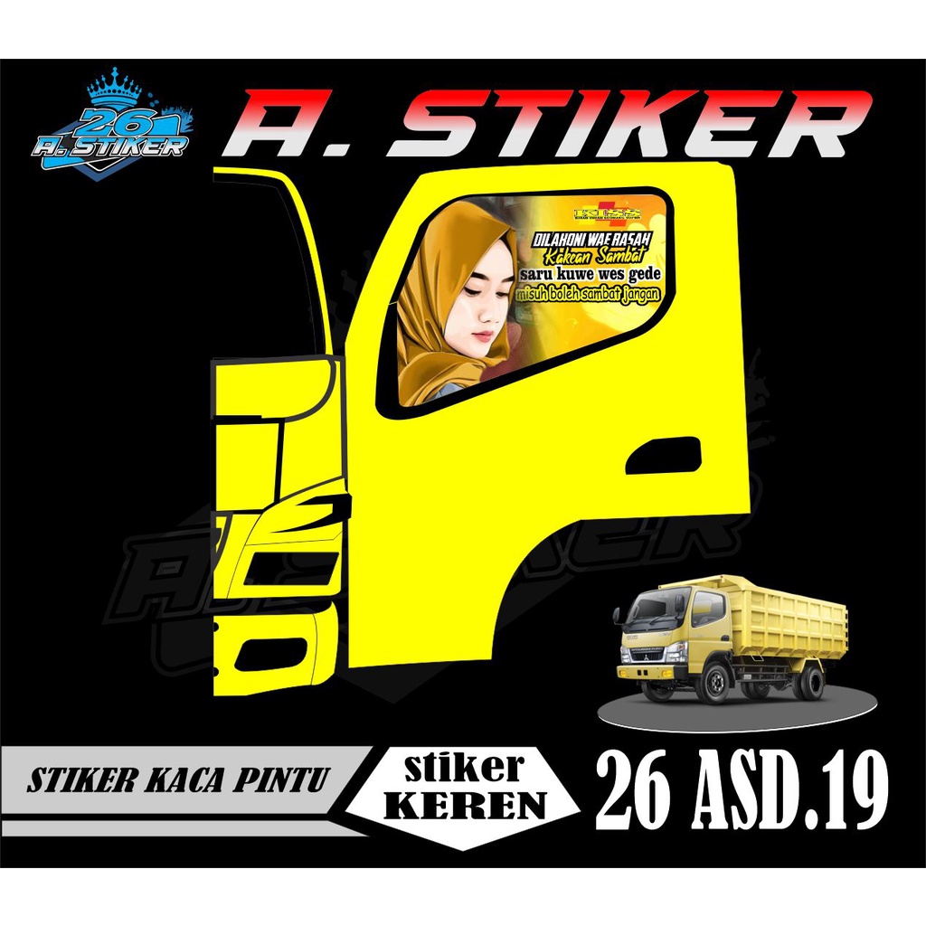tiker mobil/truk/canter stiker variasi kaca truk/mobil/canter sricker kaca mobil