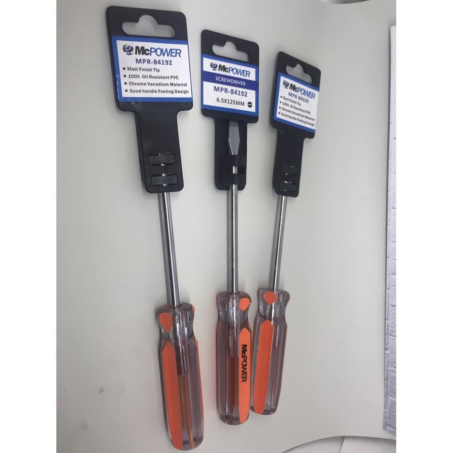 Obeng min 6.5x125mm / Screwdriver Mcpower /Obeng MIN mc power