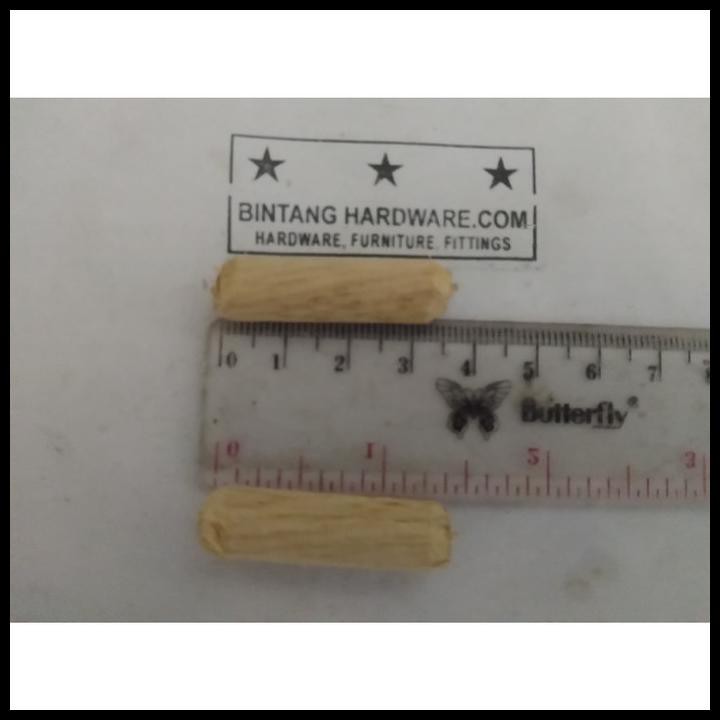 Dowel Kayu Bulat Ulir 10X35Mm Pin Stik Paku Pasak Kayu Meja /Pcs Murah
