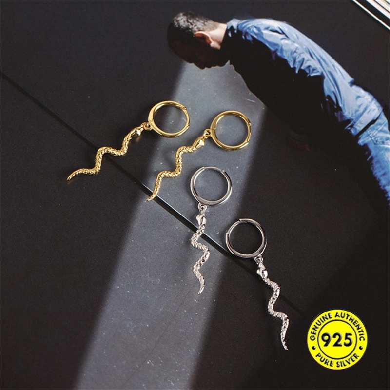 Anting Gantung Panjang Lapis Emas 18k Sterling Silver 925 Elegan Untuk Wanita