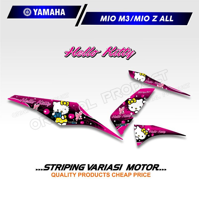 Striping stiker variasi motor YAMAHA MIO M3 & MIO Z lis model HELLO KITTY